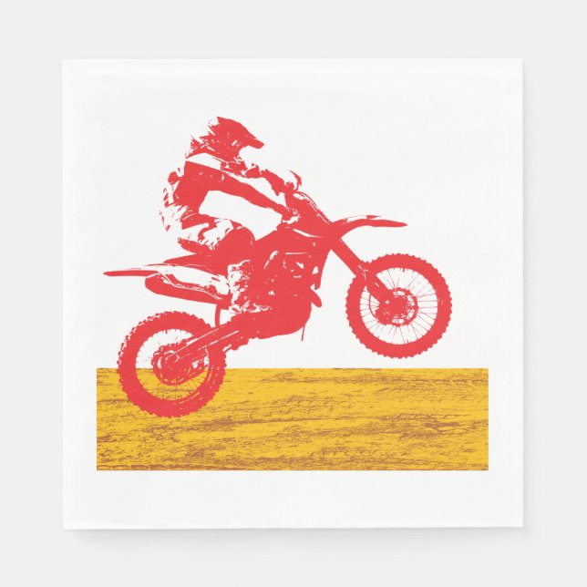 Motocross Rider Napkin (Front)
