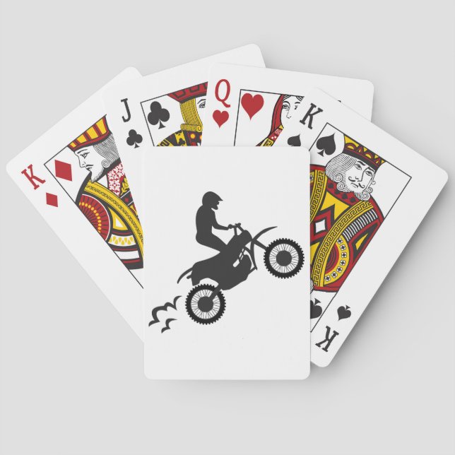 Motocross Rider Playing Cards (Back)