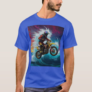 Motocross Rider Racing the Waves T-Shirt