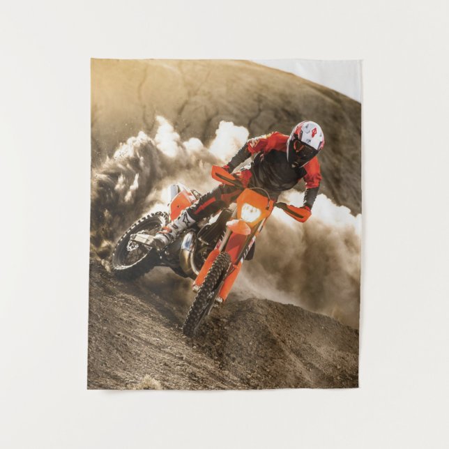 Motocross Rider Tapestry (Front)