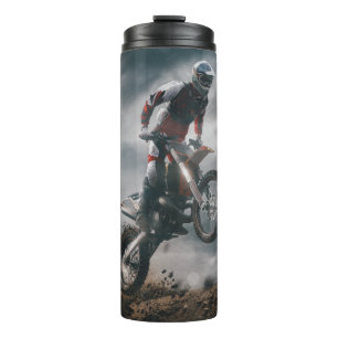 Motocross rider thermal tumbler