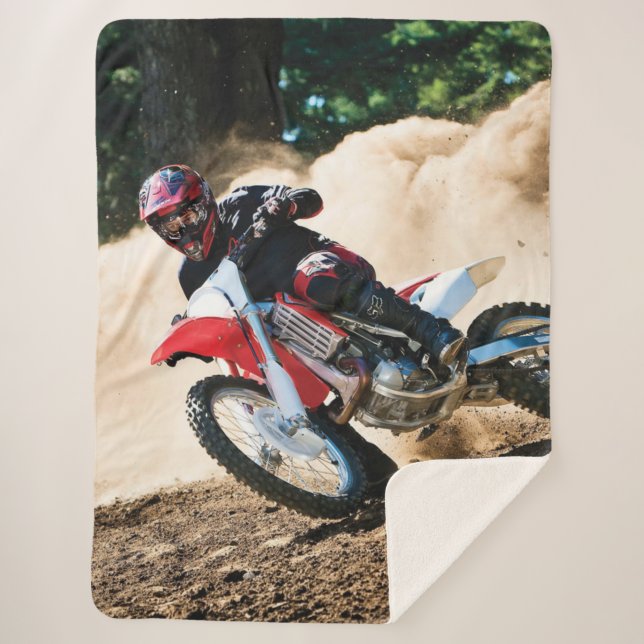 Motocross rider throw pillow (Front)