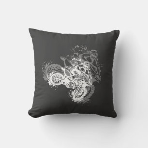 motocross rider throw pillow