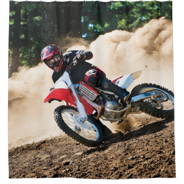 Motocross rider throw pillow (Front)