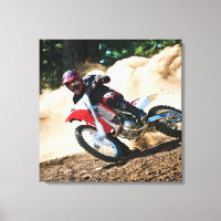 Motocross rider throw pillow