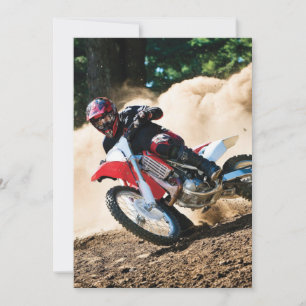 Motocross rider throw pillow card