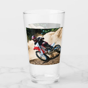 Motocross rider throw pillow glass