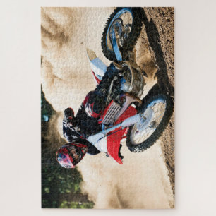 Motocross rider throw pillow jigsaw puzzle