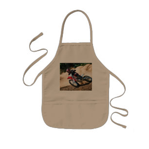 Motocross rider throw pillow kids apron