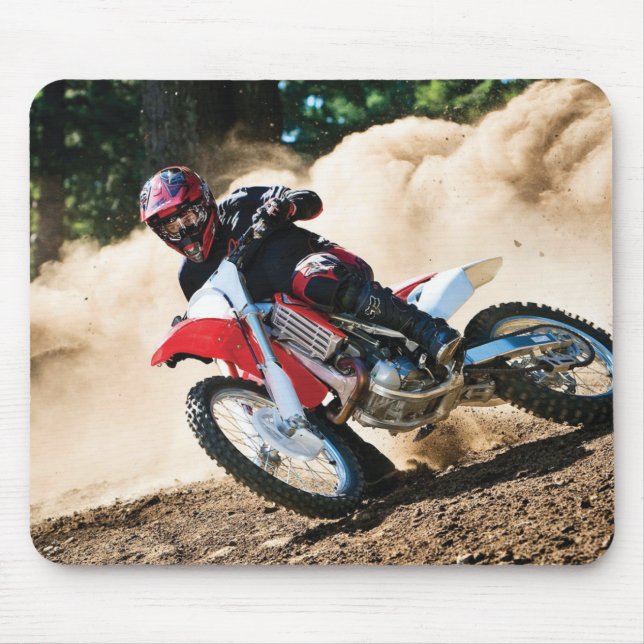 Motocross rider throw pillow mouse pad (Front)