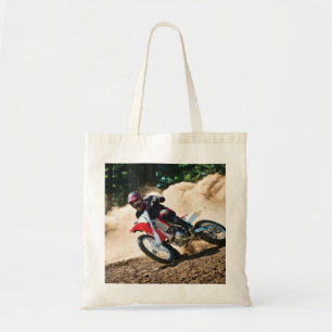 Motocross rider throw pillow tote bag