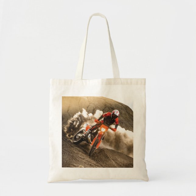 Motocross Rider Tote Bag (Front)