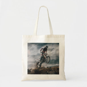 Motocross rider tote bag