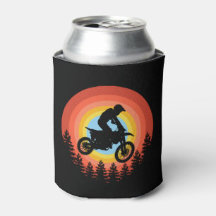 MOTOCROSS RIDER VINTAGE SUNSET  CAN COOLER