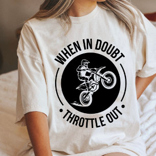 Motocross Rider When In Doubt Throttle Out Tri-Blend Shirt