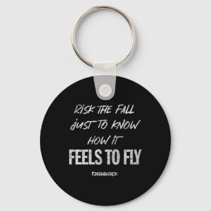 Motocross Risk The Fall Halloween Retro Fall Hallo Keychain