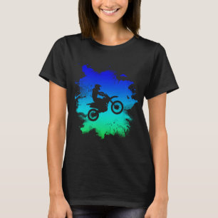 Motocross Silhouette In Action For Off Road Dirt B T-Shirt