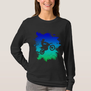 Motocross Silhouette In Action For Off Road Dirt B T-Shirt