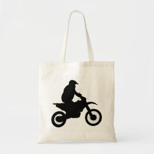 Motocross Silhouette Tote Bag