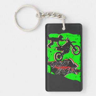 Motocross Stunt Keychain