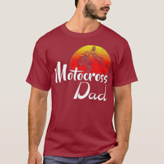 Motocross vintage Dad Retro Sunset Funny Dirt T-Shirt