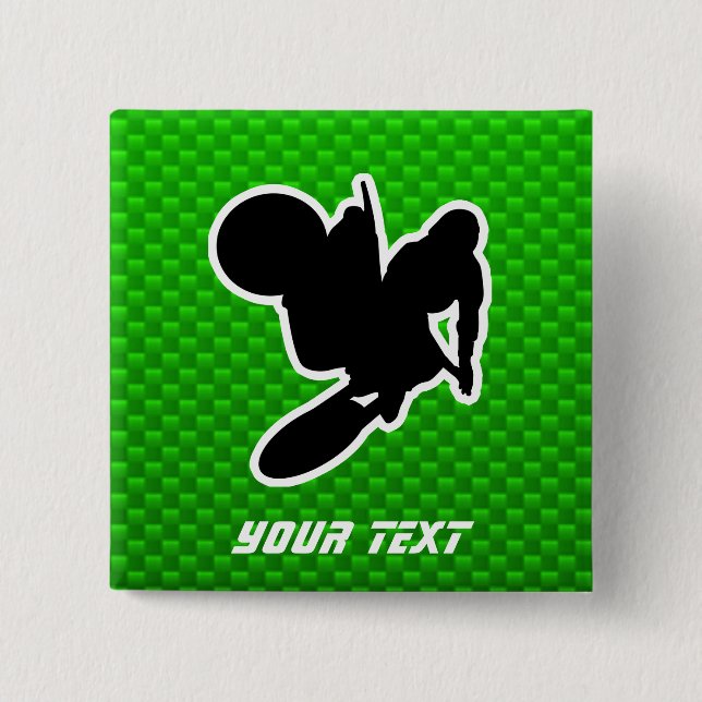 Motocross Whip 2 Inch Square Button (Front)