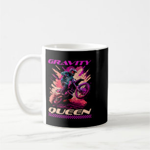 Motocross Women Gravity Queen Funny Dirt Bike Girl Coffee Mug