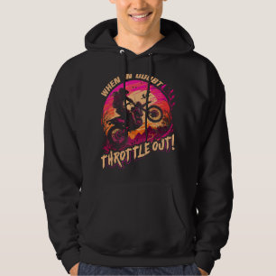 Motocross Women When in Doubt Throttle Out Dirt Bi Hoodie