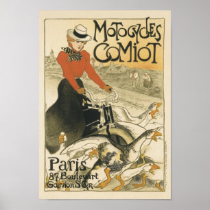 Motocycles Comiot By Theophile-Alexandre Steinlen Poster