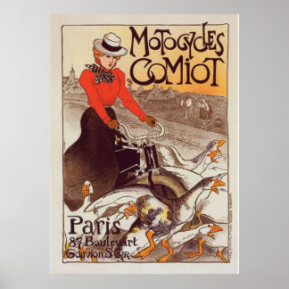Motocycles Comiot - Paris Poster vintage