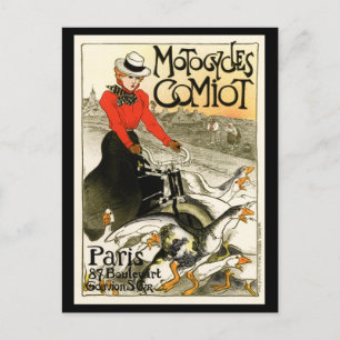 Motocycles Comiot, Steinlen Postcard