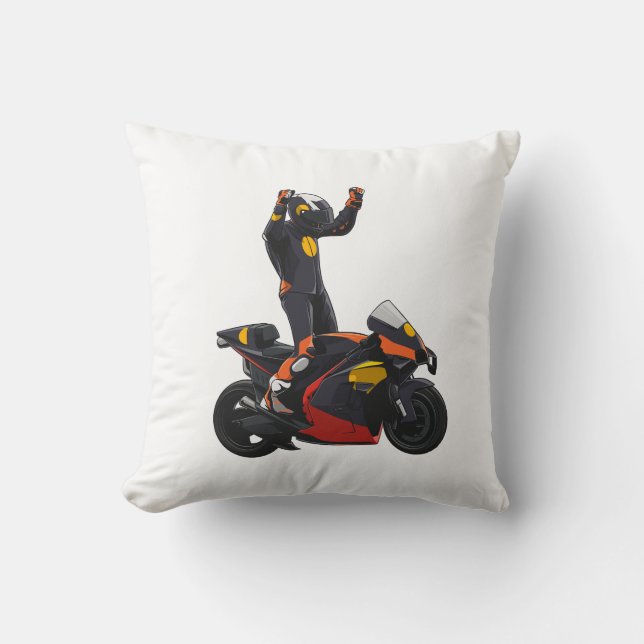 MotoGP KTM realistic style Throw Pillow (Front)