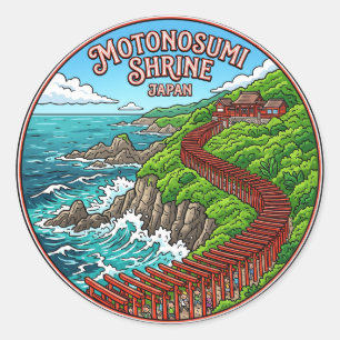 Motonosumi Shrine Japan Classic Round Sticker