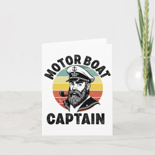 Motor Boat Captain For Boat Owner Captain Boating Card