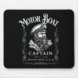 Motor Boat Captain Funny Pontoon Boating Motor Boa Mouse Pad