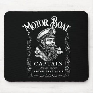 Motor Boat Captain Funny Pontoon Boating Motor Boa Mouse Pad