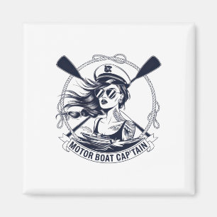 Motor Boat Captain Men Women Chummy Pontoon Boatin Magnet