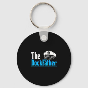 Motor boat captain sailing yachting motorboating keychain