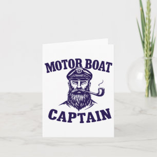 Motor Boat Captain Tee Funny Boating Outfit Sailin Card