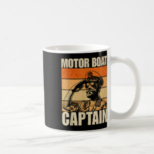 Motor Boat Captain Vintage Retro Funny Coffee Mug