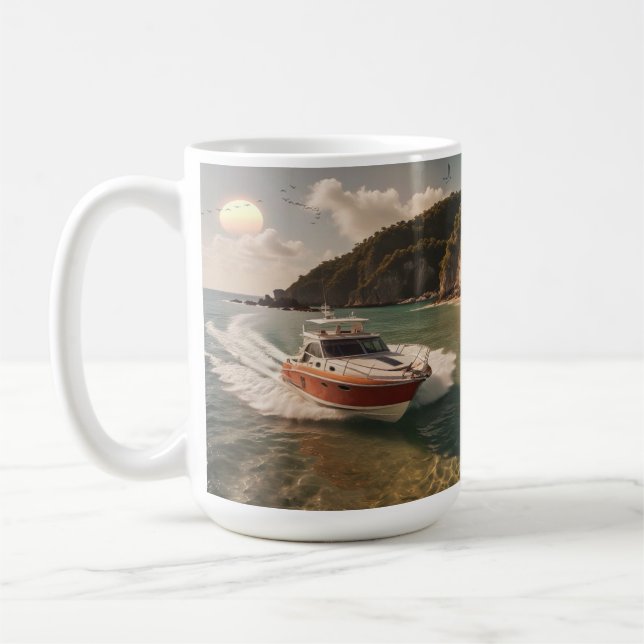 Motor Boat Coffee Mug (Left)