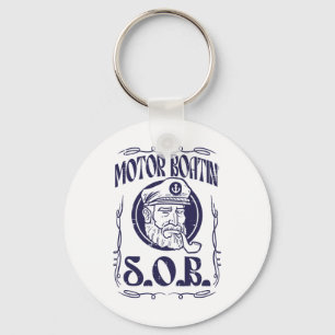 Motor Boating Sob Funny Motorboat Humour Captain O Keychain