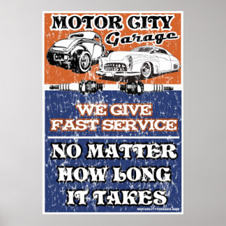 MOTOR CITY GARAGE 2 POSTER