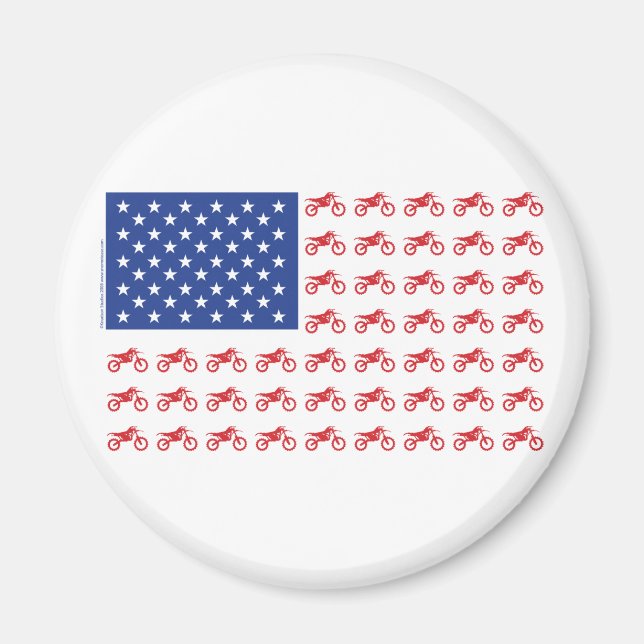 Motor-Cycle-Flag-Moto-Cross Magnet (Front)