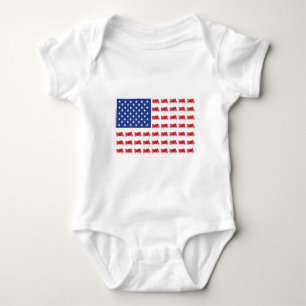 Motor-Cycle-Flag-Sport Baby Bodysuit