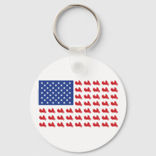 Motor-Cycle-Flag-WING Keychain