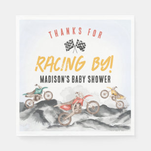 Motor Dirt Bike Baby Shower Table Decor Napkin