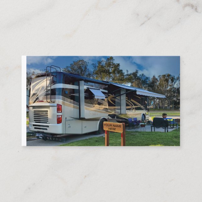 Motor Home Business Card Personalized (Front)