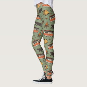 Motor Home Camp Adventures Pattern Leggings