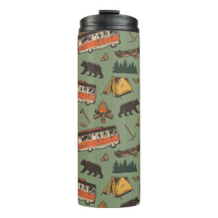 Motor Home Camp Adventures Pattern Thermal Tumbler